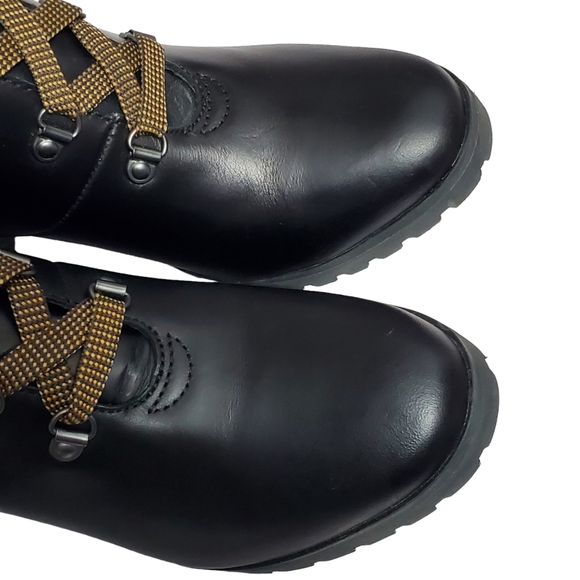 New Timberland allington 5 in leather block heel lace up boots black casual - Picture 16 of 16